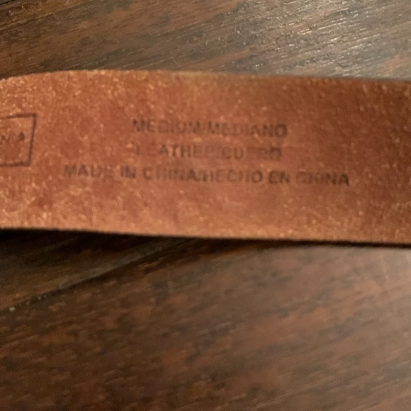 Arizona Jean Company Brown Leather Tooled belt size medium EUC - Picture 5 of 5